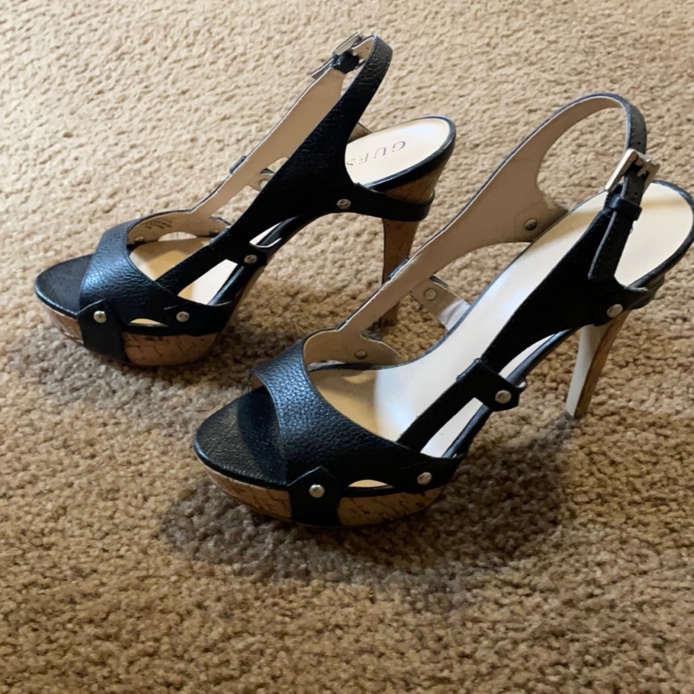 Guess cork platform heels size 8.5,